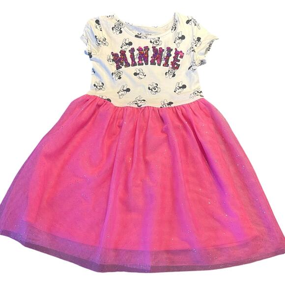 Disney Jumping Beans Minnie Mouse Glitter Tutu Dress Size 4 - Picture 1 of 6
